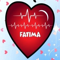 إسم Fatima مكتوب على صور نبضات القلب