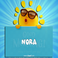 إسم Nora مكتوب على صور صباح الخير