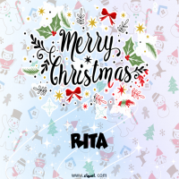 إسم Rita مكتوب على صور ميري كريسماس