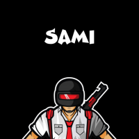 إسم Sami مكتوب على صور شعار ببجي موبايل