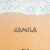 إسم jamila مكتوب على صور الرمل