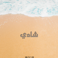 إسم شادي مكتوب على صور الرمل