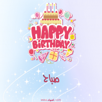 إسم صباح مكتوب على صور عيد ميلاد بالإنجليزي إسم صباح مكتوب على صور عيد ميلاد بالإنجليزي