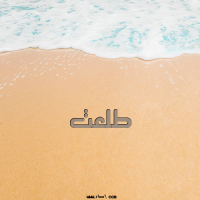 إسم طلعت مكتوب على صور الرمل