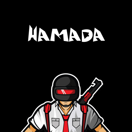 إسم HAMADA مكتوب على شعار ببجي موبايل