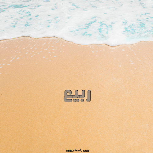 إسم ربيع مكتوب على الرمل