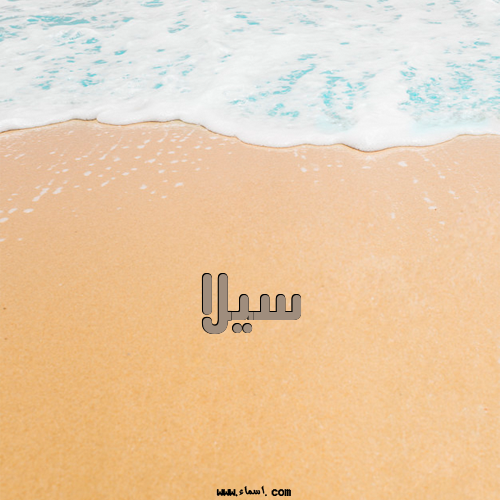 إسم سيلا مكتوب على الرمل